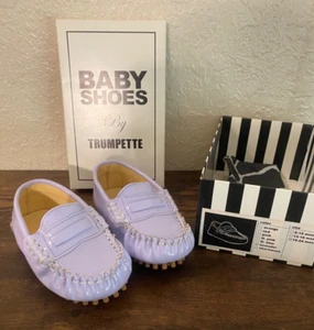 Baby Girl Sz 18-24 Mo Trumpette Loafers Shoes Lavender Purple Patent Leather NEW - Picture 1 of 6