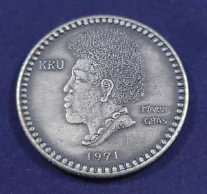 Zulu Priceps Martedì Grasso Kru Doubloon New Orleans H.A.S. 1971 - Vintage - Foto 1 di 3