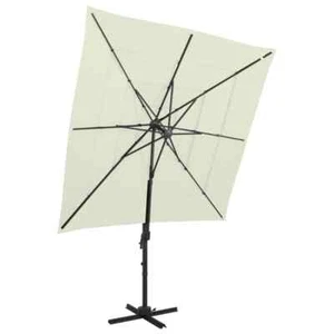 4-Tier Garden Parasol with Aluminium Pole Sand 250x250 cm vidaXL - Picture 1 of 9