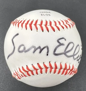 ACTOR SAM ELLIOTT Béisbol Firmado - A Foley's BAR NYC Pieza Original BAS - Imagen 1 de 6