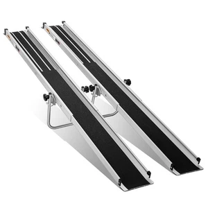 48"Lx 7.5"Wx 1.9"H 600lbs Aluminum Adjustable Black Access Ramp Wheelchair Ramp - Picture 1 of 8