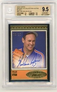 2018 Topps Brooklyn Collection Nolan Ryan On Card Auto Black SP /10 BGS 9.5 / 10 - Picture 1 of 2