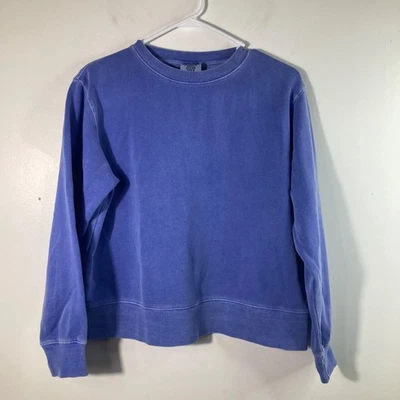 Womens Lady Comfort Colors Sweatshirt M Periwinkle Blue Cotton Polyester - Image 1 of 4