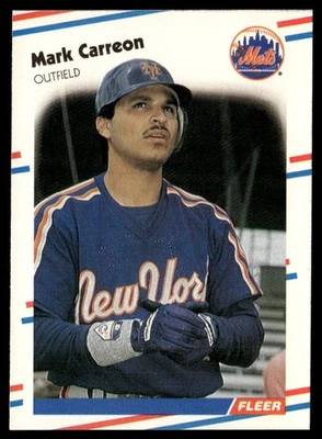 1988 Fleer Mark Carreon Rookie New York Mets #129 - Image 1 of 2