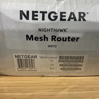 NETGEAR Nighthawk Mesh WiFi 6 Router MR70 1-Port - Black (MR70S-1ADNAS) - Image 1 of 2