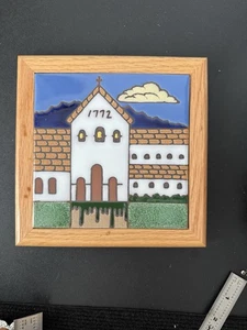 Vintage Mission San Luis Obispo de Tolosa Triton Tile, Elany Prusa. Framed - Picture 1 of 6