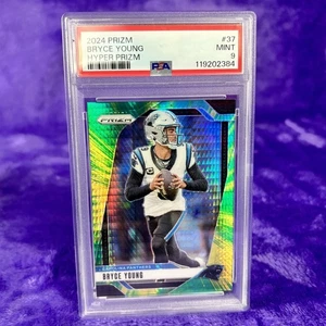 Panini Prizm Bryce Young Green Hyper #/180 Panthers 2024 💎 PSA 9 - Imagen 1 de 2