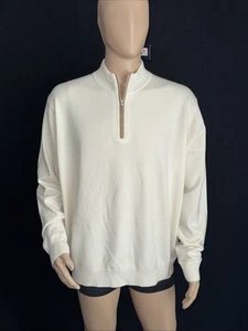 Peter Millar XXL 1/4 Cremallera Artesanal Hecho en Inglaterra Minorista $595 - Imagen 1 de 7