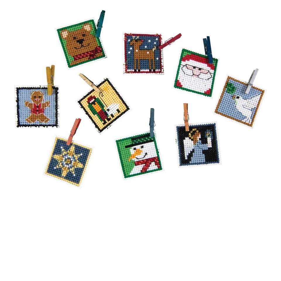 Juego de adornos de punto de cruz con cuentas de una trilogía de Adviento 2019 Mill Hill MH191911 Foto 1 de 1