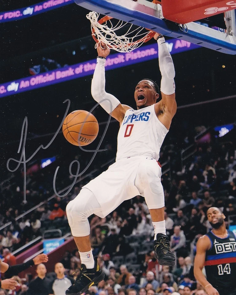 Foto autógrafa firmada por Russell Westbrook 8X10 Los Angeles Clippers Foto 1 de 1
