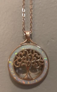 Collar Árbol de la Vida 18k GP con Ópalo de Fuego  - Imagen 1 de 7
