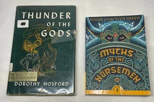 God of Norsemen Book Lot of 2 Norse Legends Myths Thunder of the Gods - Picture 1 of 8