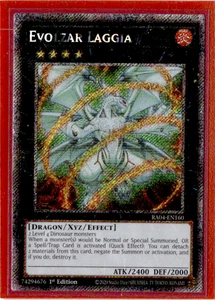 Evolzar Laggia - Platinum Secret Rare - RA04-EN160 - Quarter Century Stampede - Picture 1 of 1