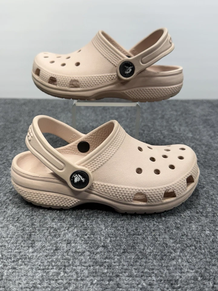 Zuecos Crocs Clásicos Niños C10 Beige Hueso Ligeros Sin Cordones Zapatos Cómodos  Foto 1 de 4