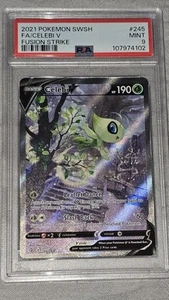 PSA 9 Mint Celebi V 245/264 Alt Art Fusion Strike 2021 English Pokemon Card - Picture 1 of 2