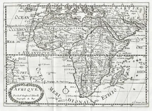 Africa Afrika Afrique continent Kontinent carte map Karte Sanson engraving 1680 - Picture 1 of 1