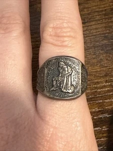 1950 Sterling Boy Scouts National Jamboree Boxed Adjustable Ring Size 7.5 - Picture 1 of 9