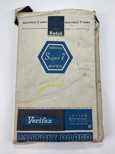 Kodak Verifax Super 7 Matrix Multiple 7 Copy Letter Paper 100-Pack Sheets RARE - Picture 1 of 4