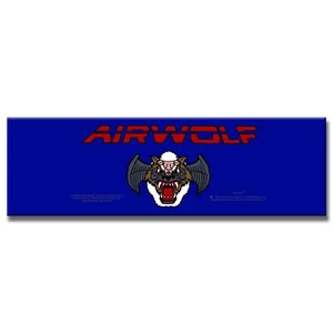 Airwolf Premium Arcade Marquee For Restoration Cab Backlit Sign - Picture 1 of 1