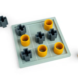 Bigjigs Toys Tic Tac Toe - Holz & Silikon, Nullen und Kreuze Brettspiel - Bild 1 von 7