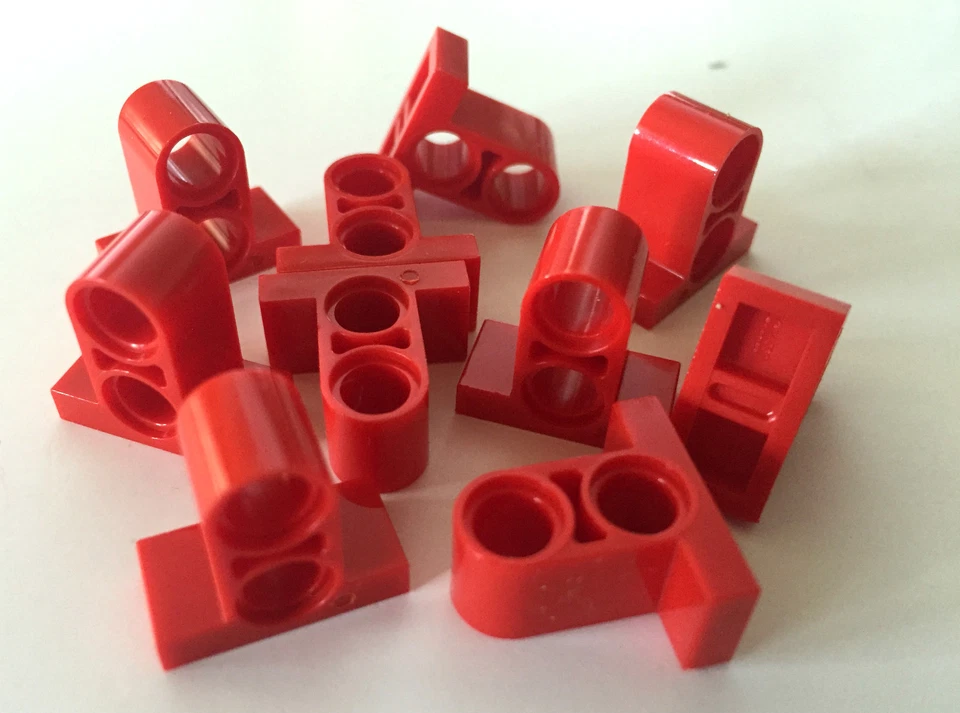 8 LEGO Reddish Brown Technic Beam 2 With Two Antistuds Connector 32530