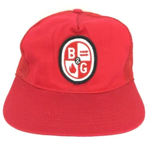 Vtg B and G Hat Patch Cap Heat Air Cooling Mesh Back Trucker Snapback Baseball - Picture 1 of 12