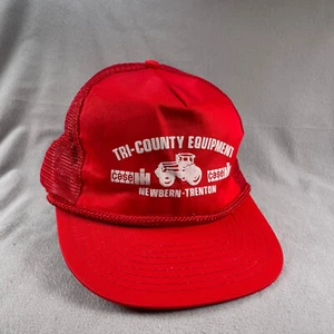 Tri County Equipment Mütze Herren OS Rot Trucker Retro Koffer Ausrüstung - Bild 1 von 10