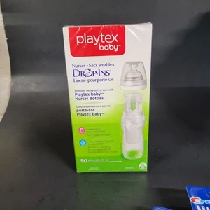 1 Playtex baby nurser drop-in biberon fodere 8 oz-10 oz 50 Ct NUOVO in scatola - Foto 1 di 4