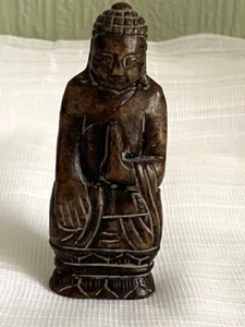 Chinese Buddha Figure Qing Dynasty Hard Stone 9 cm - Picture 1 of 7