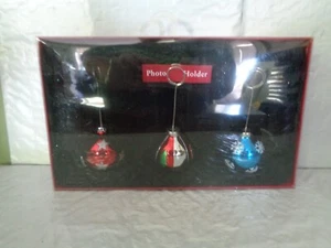 Set of 3 - St. Nicholas Square - Christmas Balls - Photo / Picture Holders - New - Picture 1 of 1