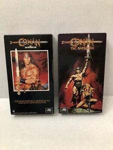 Conan the Destroyer 1984 & Conan the Barbarian 1981 (VHS) Lot **AS-IS UNTESTED** - Picture 1 of 9