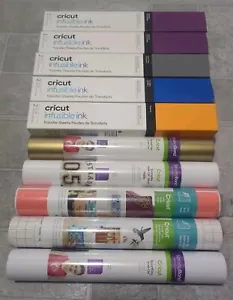 Cricut Infusible Ink Vinyl Transfer Tape Mesh And More Bundle Of 10 Items - Picture 1 of 3