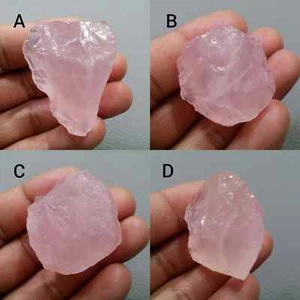 Beautiful Amazing Pink Rose Quartz Rough Loose Gemstone Raw For Making Jewelry - Picture 1 of 11