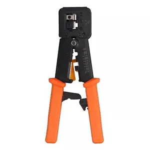 End Pass Through RJ45 Ratcheting Modular Crimper Ethernet LAN Cable Tool RJ12 11 - Picture 1 of 8