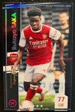 2021 Panini WCCF Footista F21R Bukayo Saka Arsenal phenom refractor card 
