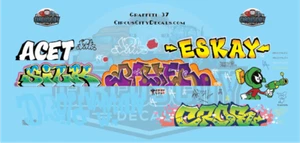 Set decalcomanie scala HO graffiti ferroviari - Foto 1 di 1
