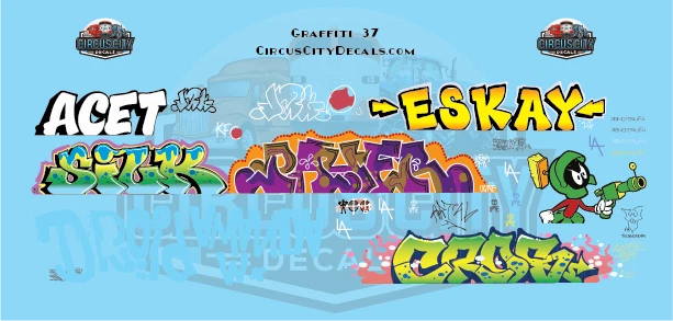 Railroad Graffiti HO Scale Decal Set - Image 1 of 1