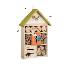 Insect Hotel Butterfly Colorful Nesting Aid Bees Butterflies Garden Wood Colorful