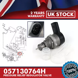 FUEL RAIL PRESSURE RELIEF REGULATOR CONTROL VALVE FOR AUDI SEAT SKODA VW 2.0 TDI - Picture 1 of 7
