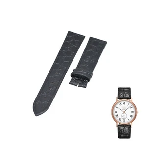20mm Black Leather Watch Strap For Longines L682122618 Presence L4.805.1 - Picture 1 of 7