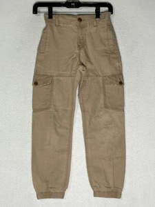 Tommy Hilfiger Tan Beige Organic Cotton Cargo Jogger Pants Boy's Size 10 - Picture 1 of 7