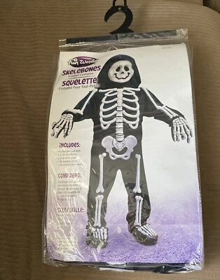 NUEVO Divertido Mundo Esquelebos Niño Disfraz Halloween Niño Pequeño 3T-4T Huesos Blancos Foto 1 de 4