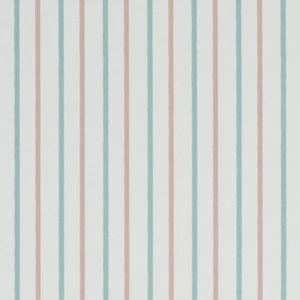Walcott Pastel Duck Egg and Pink Nautical Stripe Curtain and Upholstery Fabric - Picture 1 of 3