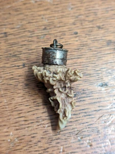 antik Charivari Anhänger Kümmerling Silber Fassung Uhrkette Tracht sehr alt - Bild 1 von 3