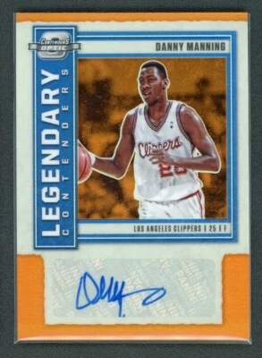 2020-21 DANNY MANNING 10/25 AUTO PANINI CONTENDERS OPTIC ORANGE LEGENDARY - Image 1 of 2