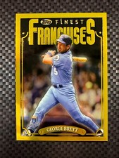 2023 Topps Finest Flashbacks Gold Border SP Rare George Brett Franchises