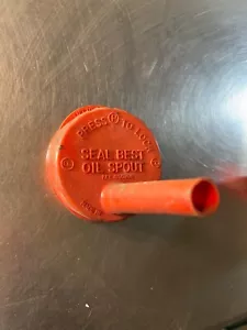 Abridor de CAÑO DE VERTER LATA DE ACEITE AUTOMOTRIZ SELLO BEST de colección hecho en EE. UU. - Imagen 1 de 2