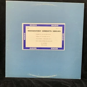 SIBELIUS Symphonies #5 & 6 & Swan - KOUSSEVITZKY - ROCOCO LP - Picture 1 of 4