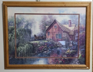 Carl Velente Willow Creek Mill 3D Passepartout Holzrahmen 27" x 21" - Bild 1 von 3