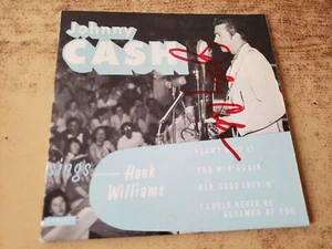 HAND SIGNED 1950s EXCELLENT  Johnny Cash Sings Hank Williams  SLEEVE ONLY 45 - Bild 1 von 3